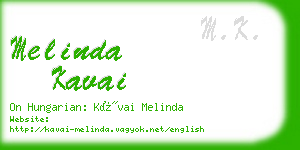 melinda kavai business card